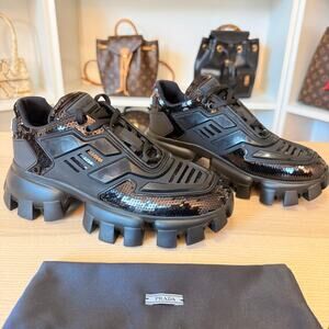 Prada Cloudbust Thunder Sequin Sneakers Size 36.5 EU/ 6 US